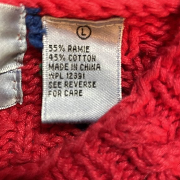 Northern Isles for Nordstroms Hand Knit Cotton Blend Sweater Size L - Picture 3 of 4